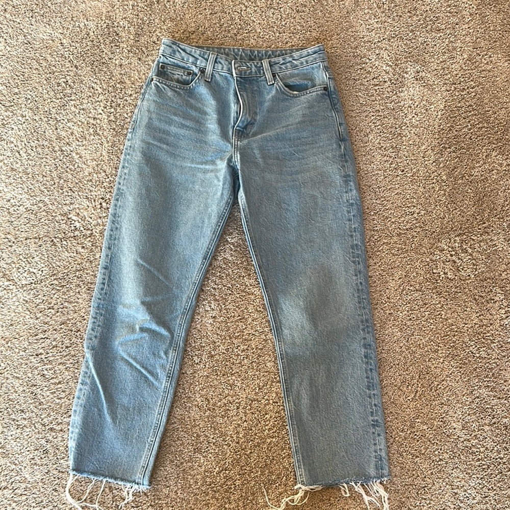 Topshop Blue Straight Leg Jeans Timeless Style